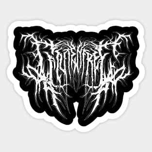 GLUTEN FREE death metal logo Sticker